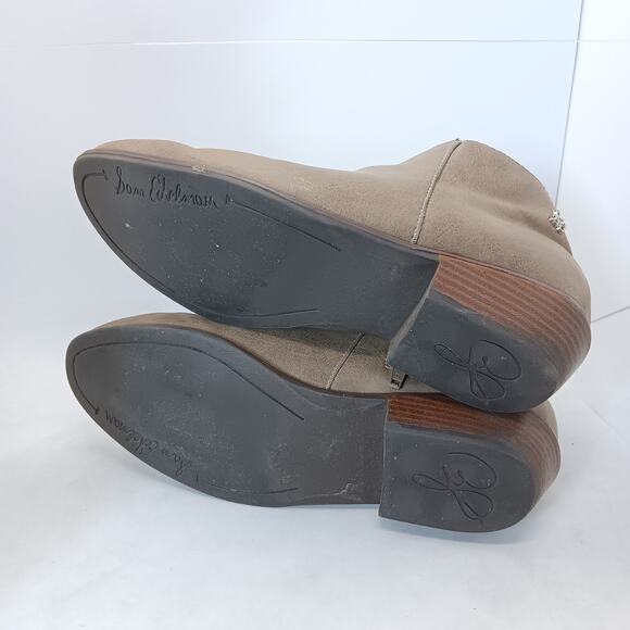 Sam Edelman Petty Nude Booties Size 4 US Side Zipper Closure Synthetic Upper - Picture 8 of 9